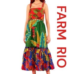 FARM RIO Mixed Prints Balls Dress, Size M.